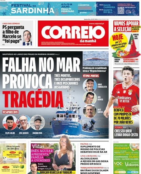 Capa Correio Da Manh Julho Capasjornais Pt