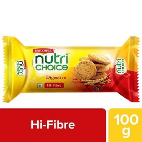 Britannia Nutrichoice Digestive High Fibre Biscuits Made From Whole