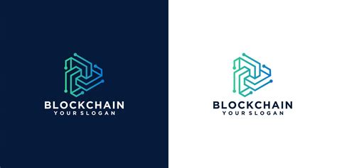 Technology Geometric Blockchain Logo Design Inspiration 10259612 Vector