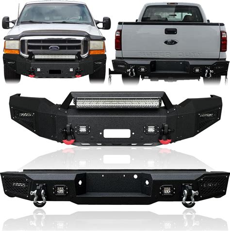 Amazon Tioyar Front And Rear Bumper Texture Black Compatible With