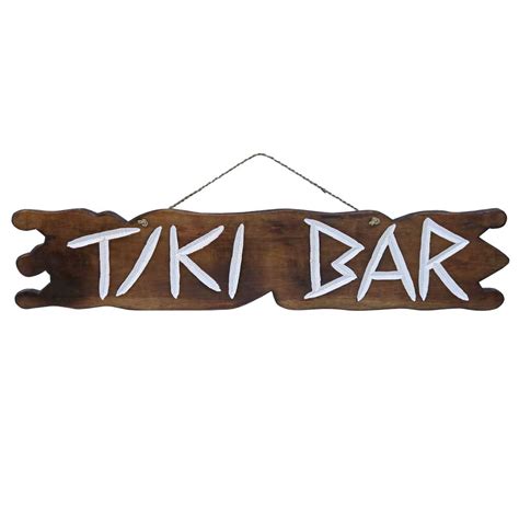 36 Carved Wood Rustic Tiki Bar Sign Hawaiian Luau Themed Party