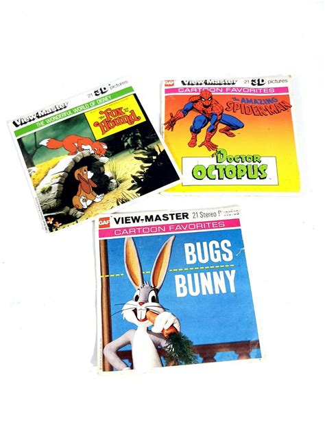 Mavin Viewmaster Reels Lot The Amazing Spider Man Bugs Bunny The Fox