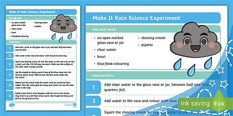 Make It Rain Science Experiment Teacher Made Twinkl