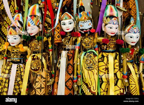 Traditional Wooden Puppets In Bali Indonesia Stock Photo Alamy