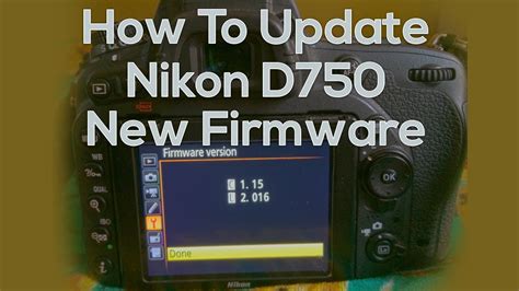 How To Update Nikon D New Firmware Youtube