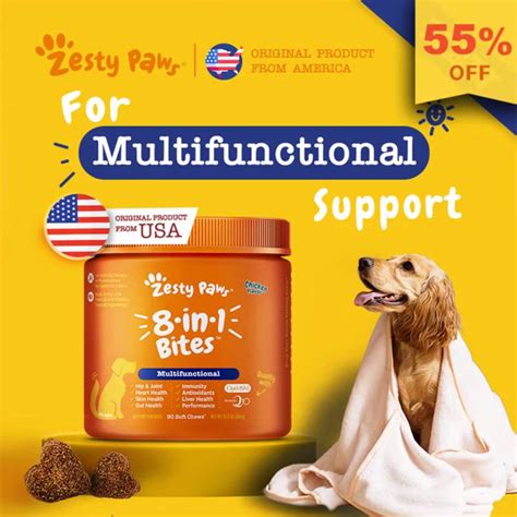 Zesty Paws 8 In 1 Multifunctional Supplements For Dogs Glucosamine