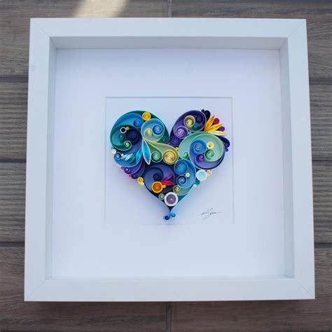 Love Is All Around Quilling Art Unique Gift For Anniversary Etsy