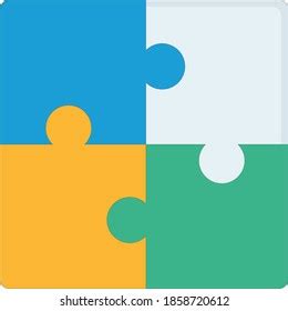 Four Part Puzzle Diagram Stock Vector Royalty Free 272714765