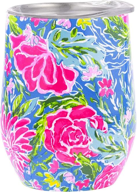 Lilly Pulitzer Ounce Insulated Stemless Wine Tumbler With Lid