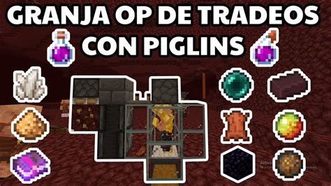 Granja De Tradeos Con Piglins Minecraft Bedrock Youtube