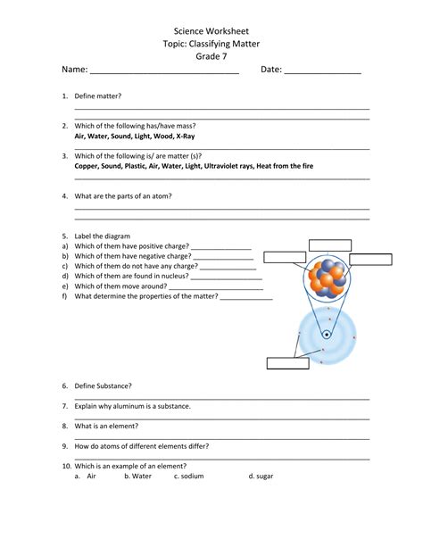 Grade 7 Worksheets