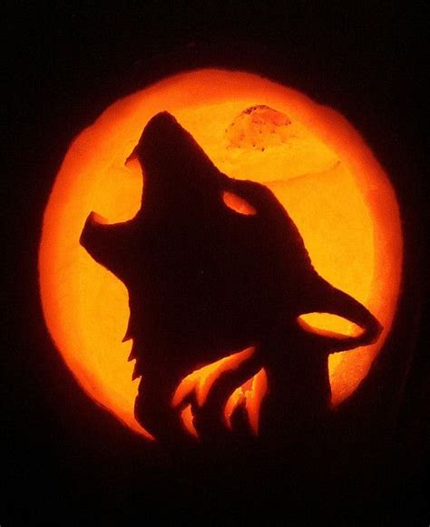 Wolf Howling At The Moon Pumpkin Carving Stencil Wolf Stencils 21080 | Hot Sex Picture