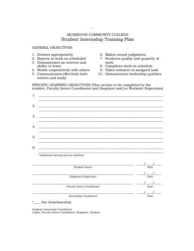 Internship Training Program Template