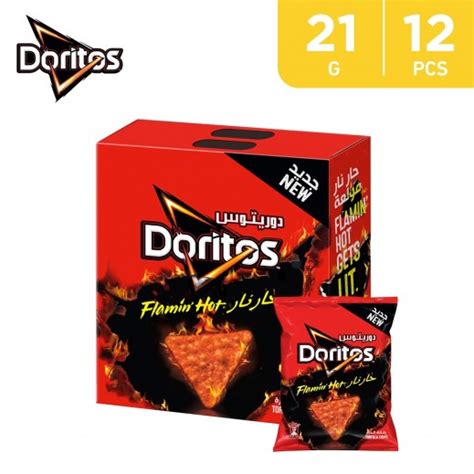 Buy Doritos Flamin Hot Tortilla Chips x g توصيل Taw eel