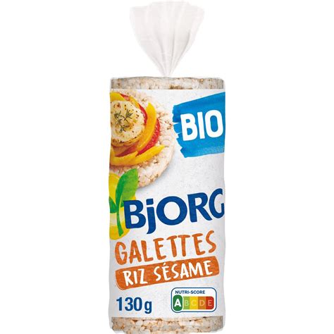 Livraison à domicile Bjorg Galettes de riz complet au sésame bio 130g