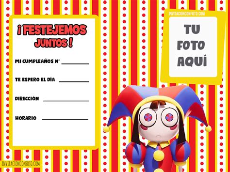 Invitaciones de Circo Digital con Foto Invitaciones de Cumpleaños