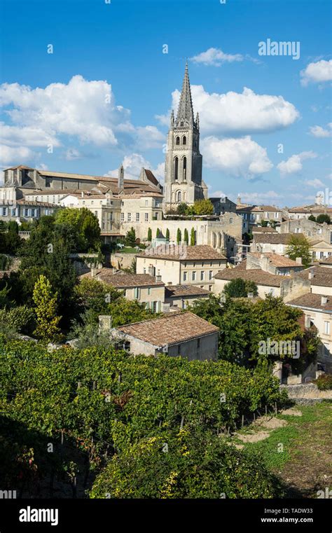 France Saint Emilion Overlook Over The Unesco World Heritage Sight