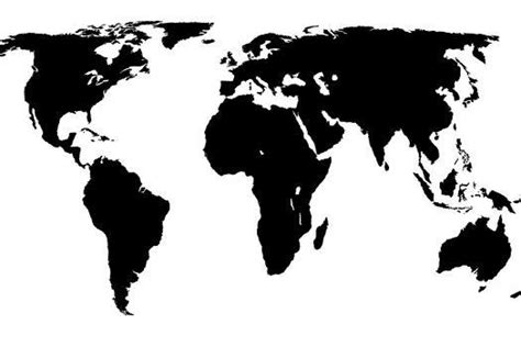 World Maps Black And White