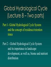 Understanding The Global Hydrological Cycle Residence Time Course Hero