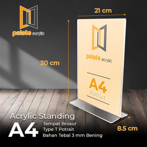 Jual Acrylic Tent Holder Akrilik Tent Card A T Tempat Brosur Meja