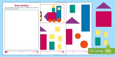 Building Shapes Activity - Early Years (teacher made)