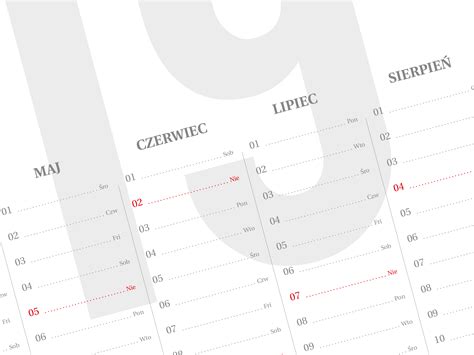 Planner ścienny roczny terminarz kalendarz format B1 szablon P W9