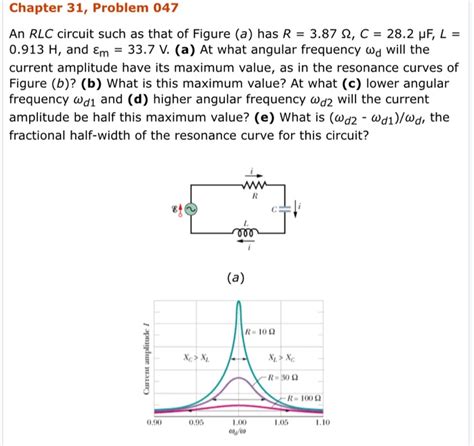 Solved Chapter 31 Problem 047 An RLC Circuit Such As That Chegg