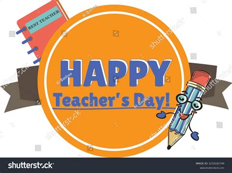 Happy Teachers Day Vector Template Stock Vector Royalty Free 2210182749 Shutterstock