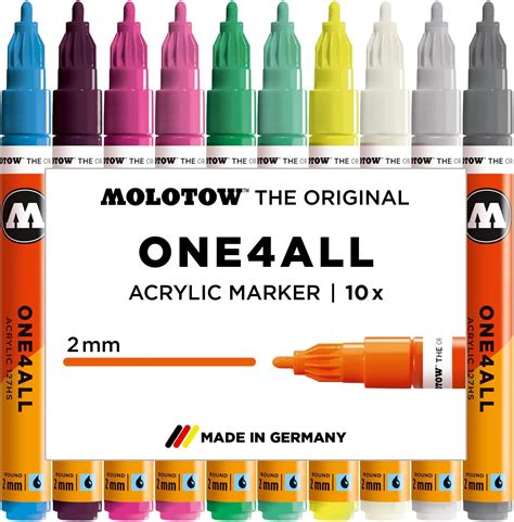 Molotow One4All 127HS Acryl Marker Neon Set 2 0 mm Strichstärke