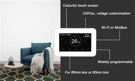 Htw Dt Color Touch Screen Modbus Programmable Tuya Smart Thermostat