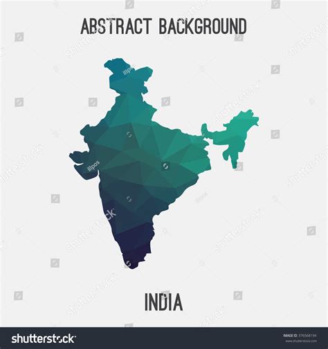 India Map Geometric Polygonal Styleabstract Tessellationmodern Stock Vector 376568194 - Shutterstock