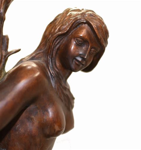 Art Nouveau Bronze Figurine Naked Nude Female Statue For Sale At StDibs