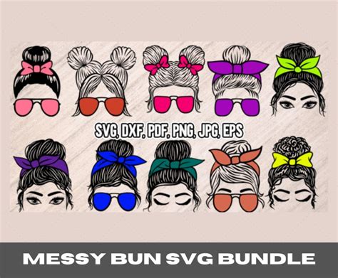 Messy Bun Bundle Svg Momlife Svg Mom Skull Svg Mom Life Etsy