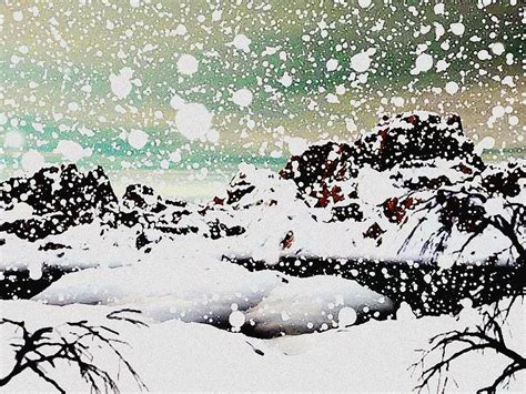 Snowfall Painting By Anastasiya Malakhova Fine Art America