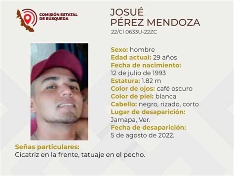 Buscan A Josu Lleva D As Desaparecido En El Municipio De Jamapa