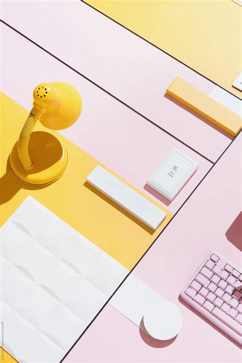 Pink And Yellow Computer Inspired Composition By Stocksy Contributor Audshule Stocksy