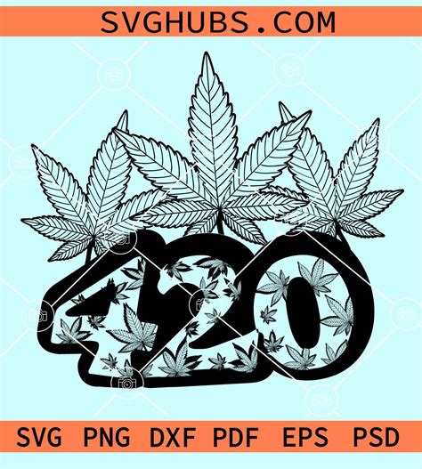 420 Cannabis leaves svg, Weed leaf svg, 420 svg, Hemp svg, Marijuana ...