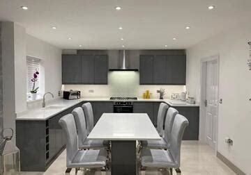 Mm White Frost Quartz Worktops Island Hob Splashback Upstands