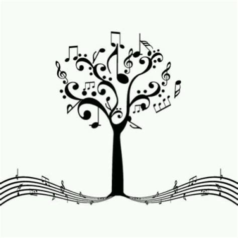 Music Tree Tattoo Design