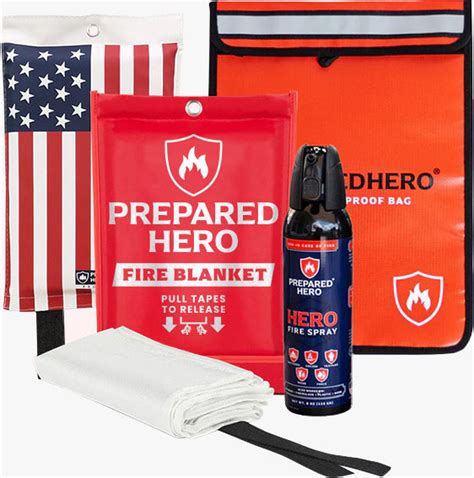 Prepared Hero Fire Blanket 1 Fire Safety Blanket For Home Protection