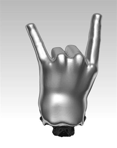 Rock And Roll Skull Pendant Hand Gesture Symbol Jewel 3d Model 3d Printable Cgtrader