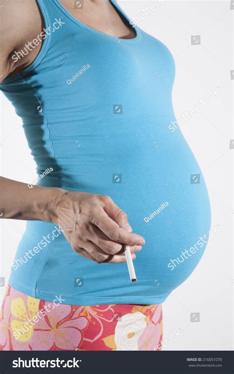 Offering Cigarette Tummy Naked Pregnant Woman Stock Photo Shutterstock