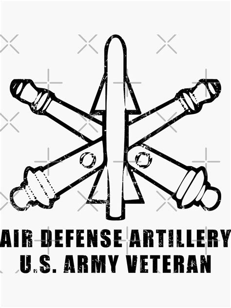 U S Army Air Defense Artillery Veteran Sticker For Sale By