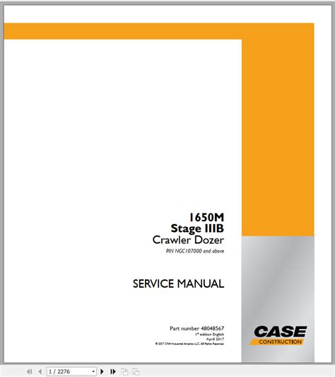 Case Crawler Dozer M Stage Iiib Service Manual