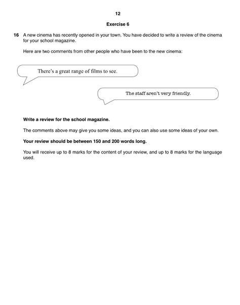 How To Write A Past Paper Review Question In Cambridge Igcse English As