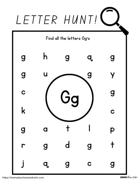 Free Printable Letter G Worksheets