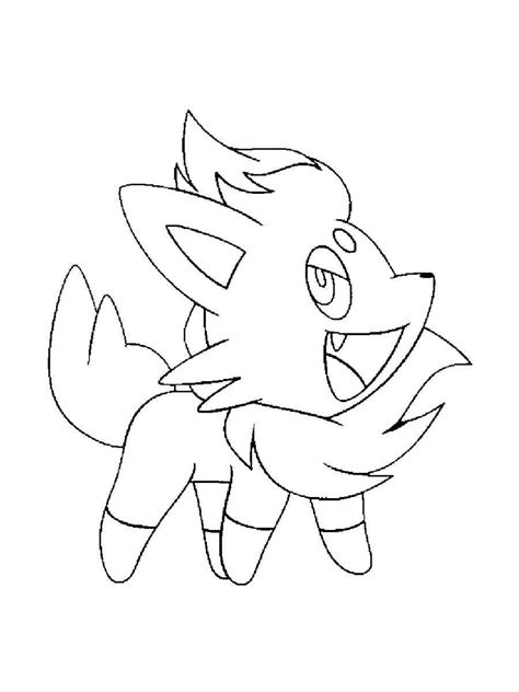 Zorua From Pokemon Coloring Pages Free Printable Coloring Pages The