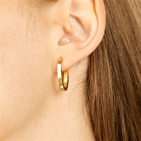 18K Gold Plated Stainless Steel Earrings Intensity SKU 86770 0