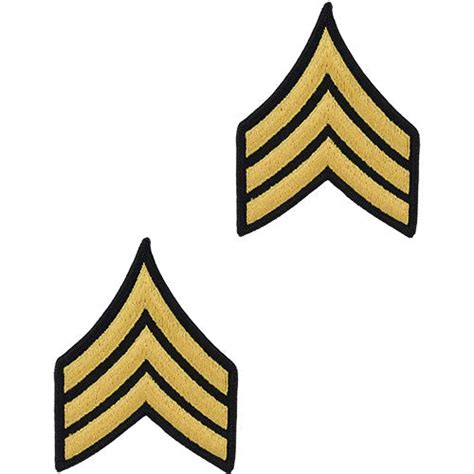 Official Us Army E5 Sergeant Asu Sew On Military Patch Large Pair Ebay