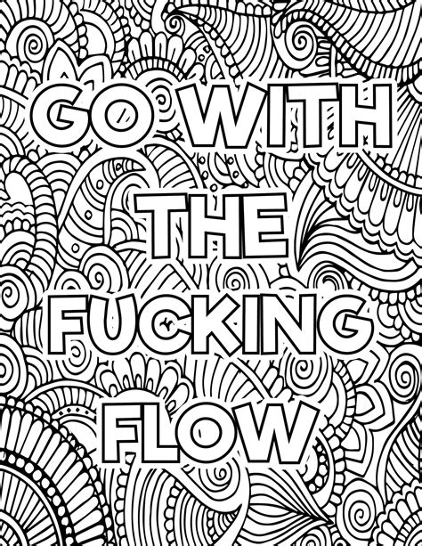 Adult Swear Word Coloring Pages Adult Coloring Book With Swear Words